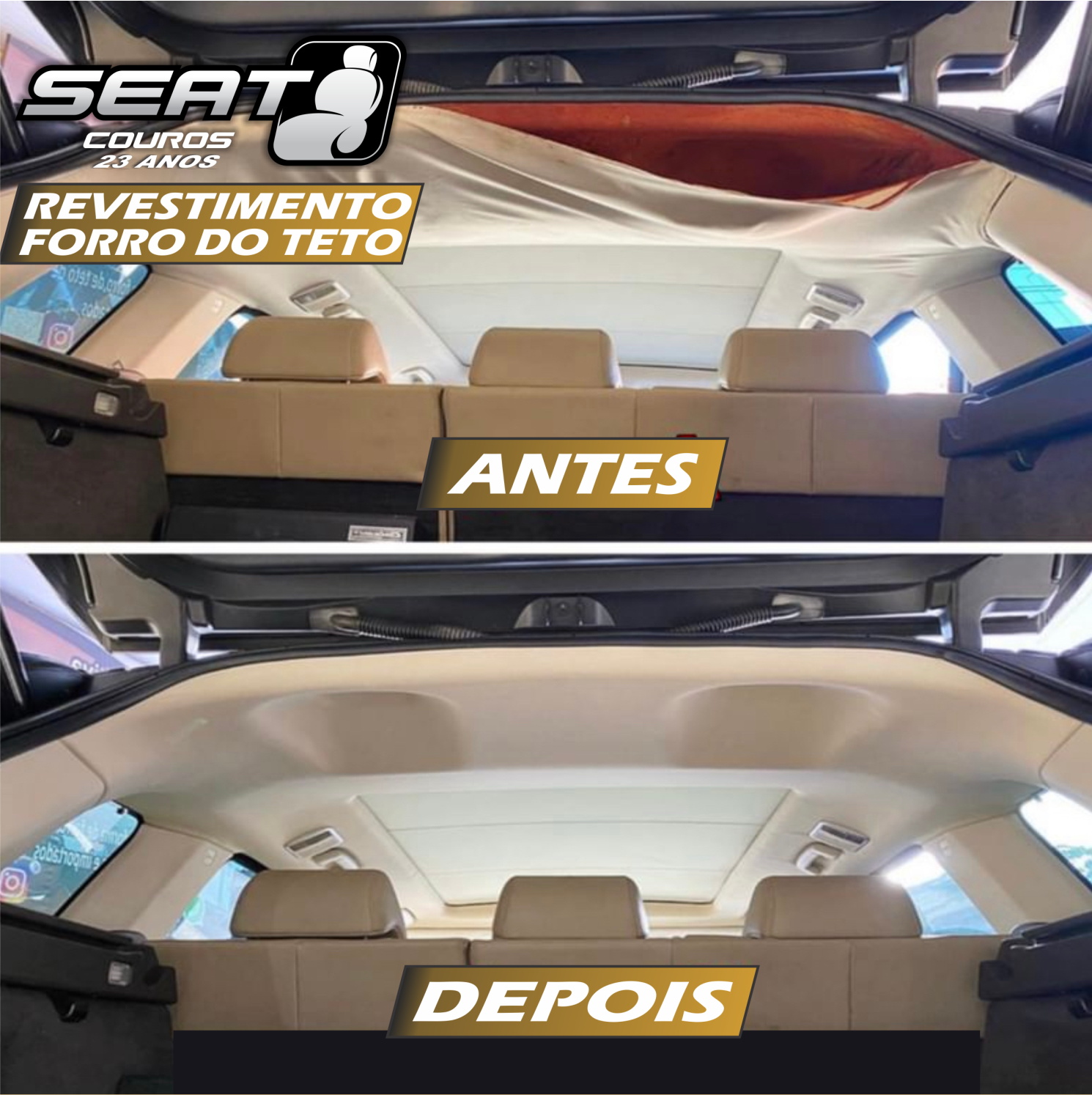 Revestimento e colagem de teto automotivo em Fortaleza – Seat Couros